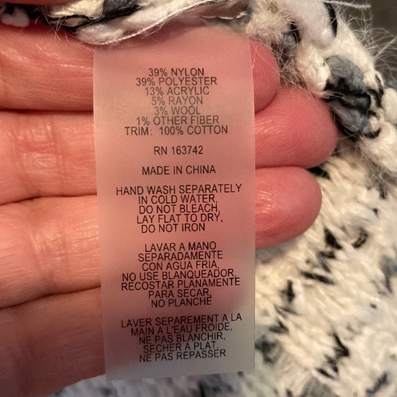 SIONI black and white cardigan. Size S - Picture 6 of 6